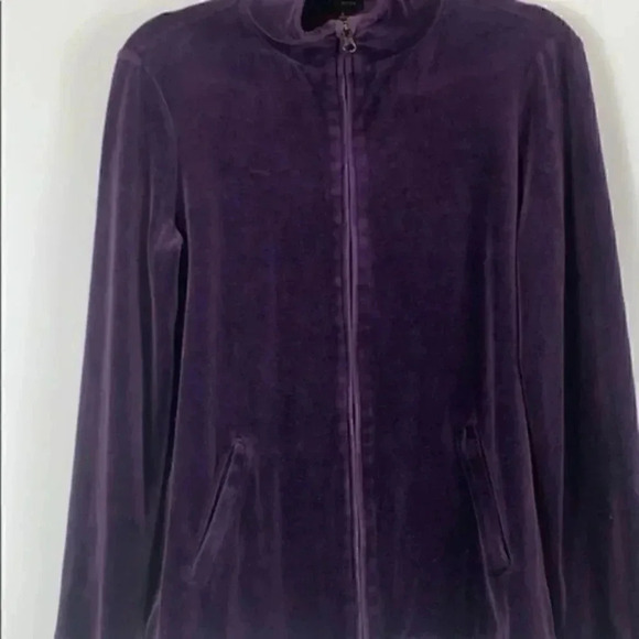 Talbots size small velour zipper jacket-Next to New - Picture 2 of 5